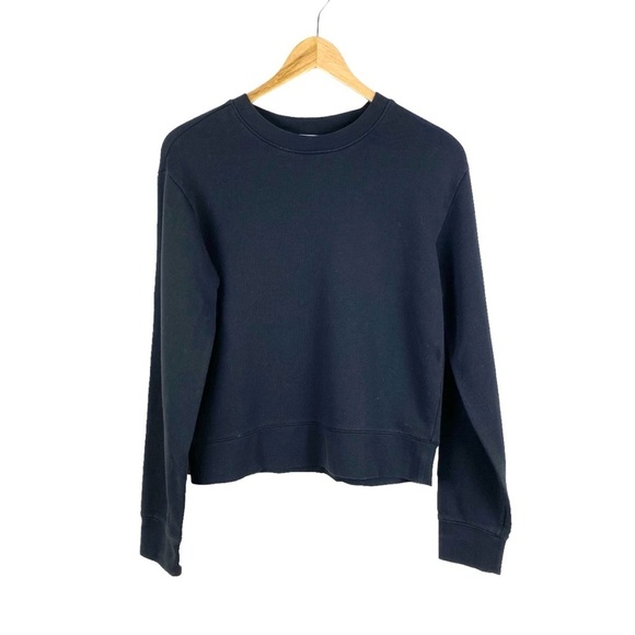 Vince Black Sweatshirt Raglan Pullover Women’s Size S Crop Relaxed Comfy Fit - Picture 12 of 16